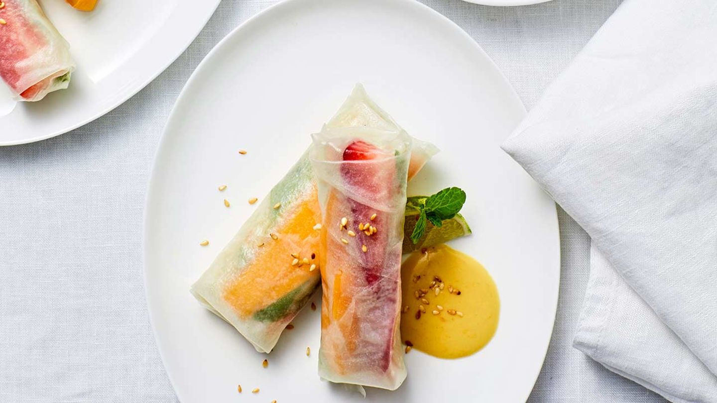 Sommerrollen mit Mandelmilchreis Rezept