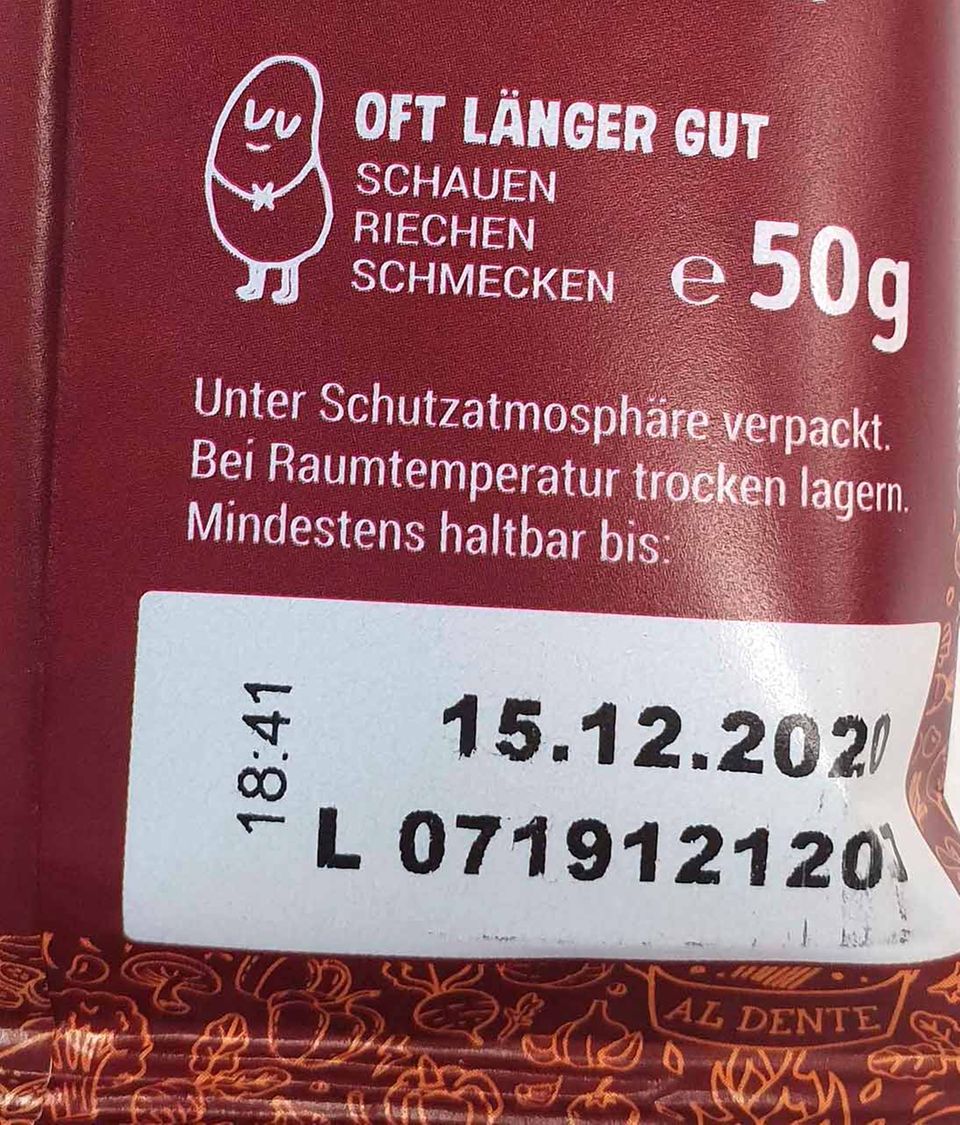 Label „Oft länger gut“ Label „Oft länger gut“