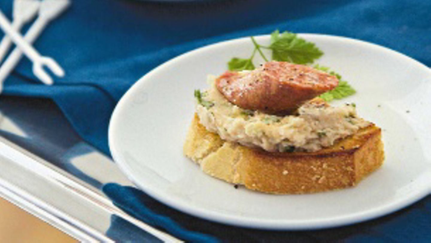 Ciabatta mit Bohnenpüree und Merguez Rezept