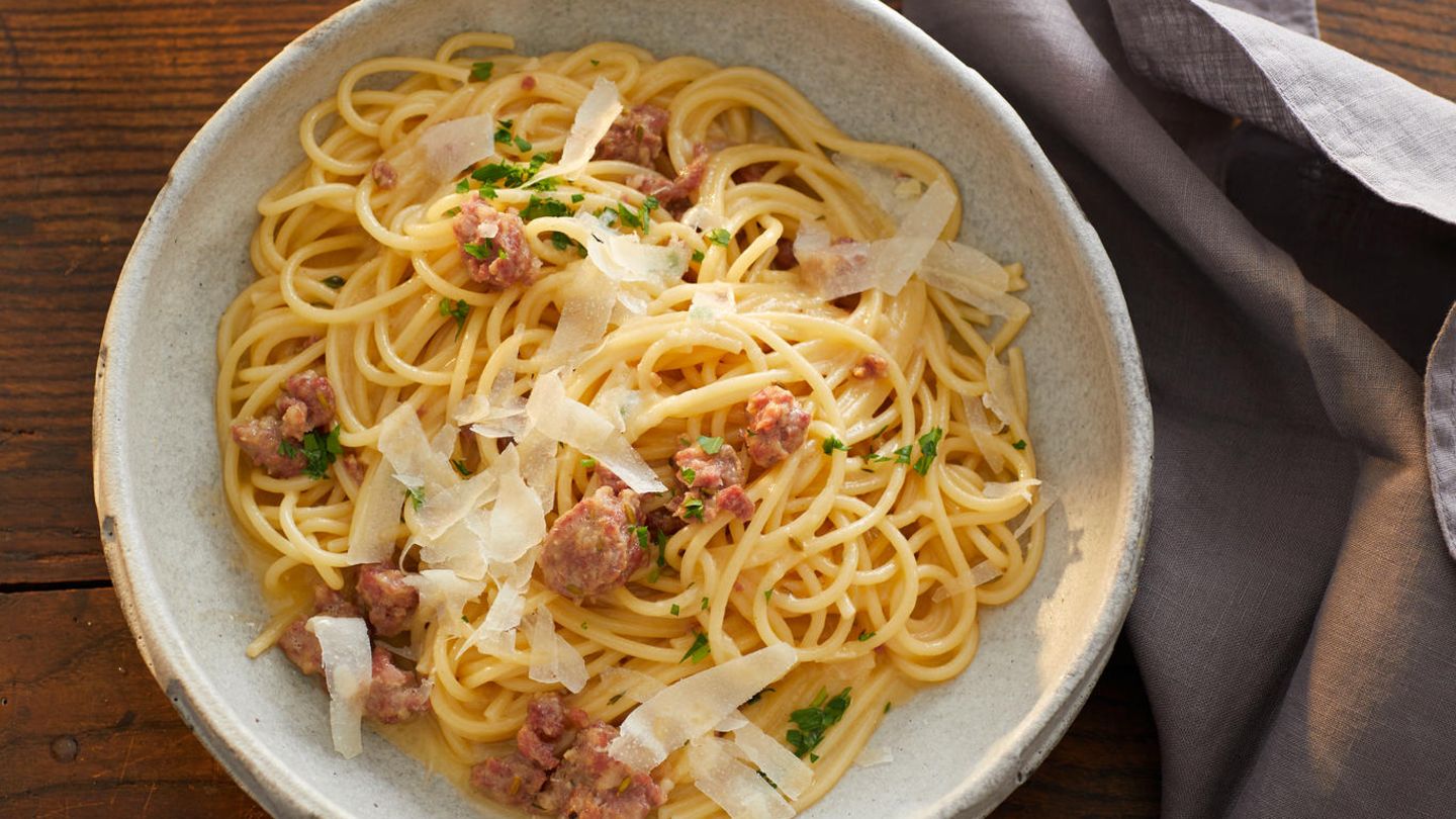 Salsiccia-Chili-Carbonara Rezept