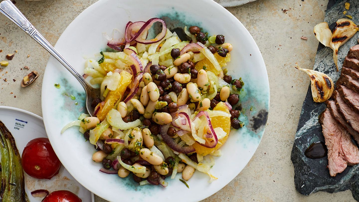 Bohnen-Fenchel-Salat mit Orangen Rezept
