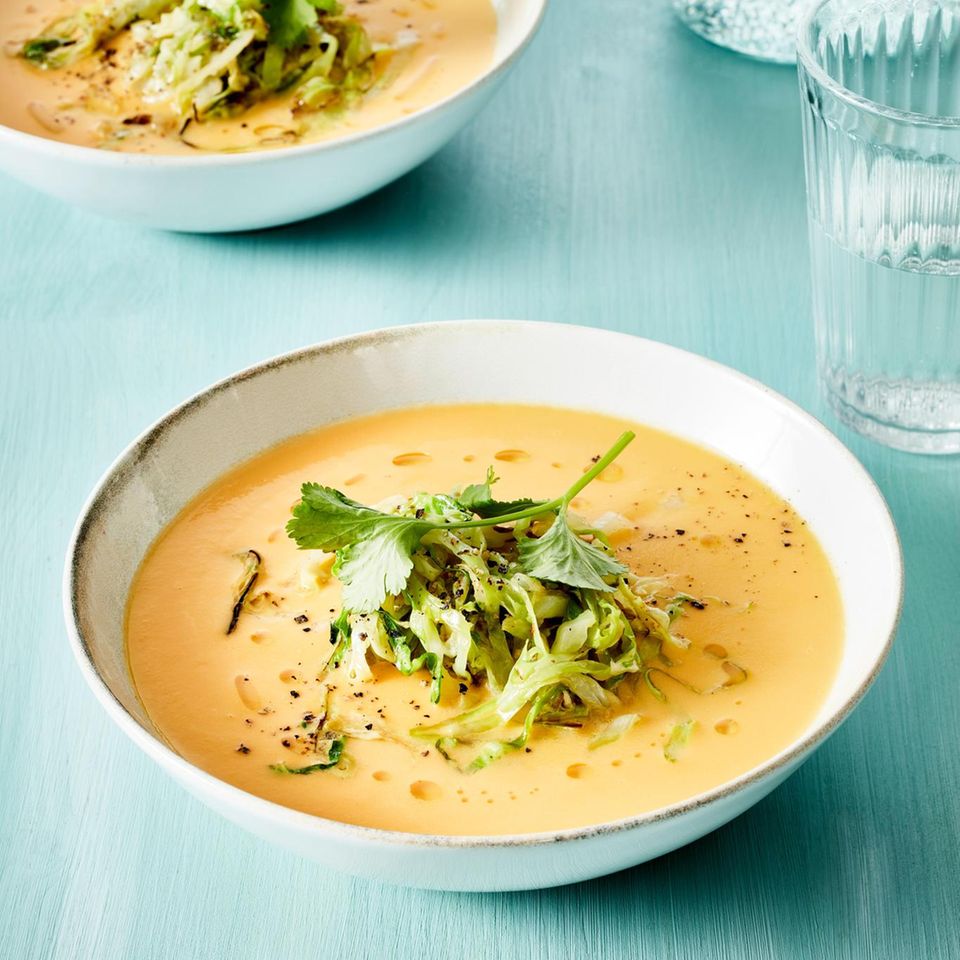 Süßkartoffel-Wasabi-Suppe Rezept - [ESSEN UND TRINKEN]