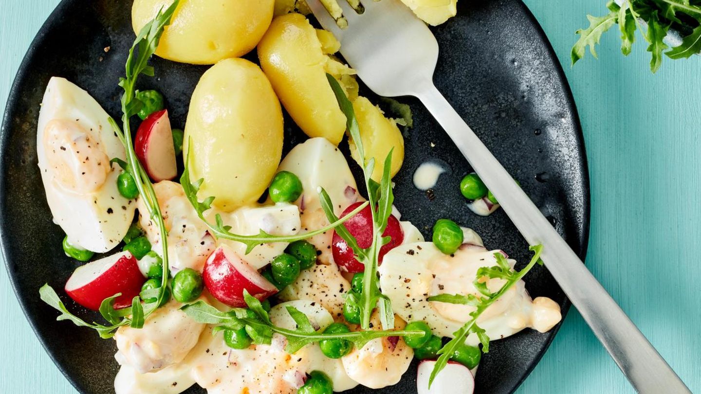 Eiersalat mit Pellkartoffeln Rezept
