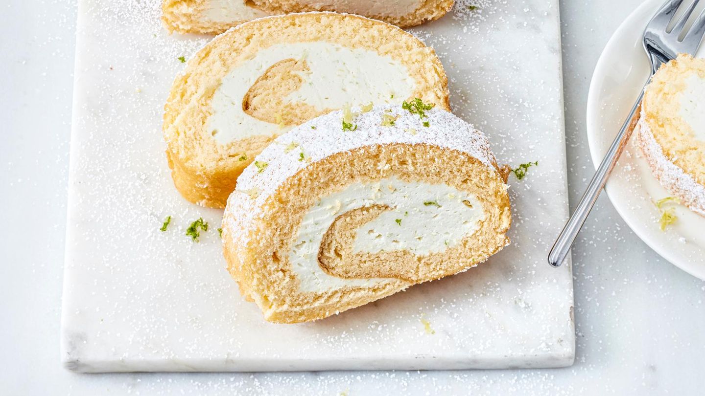 Biskuitrolle mit Zitronen-Ricotta Rezept