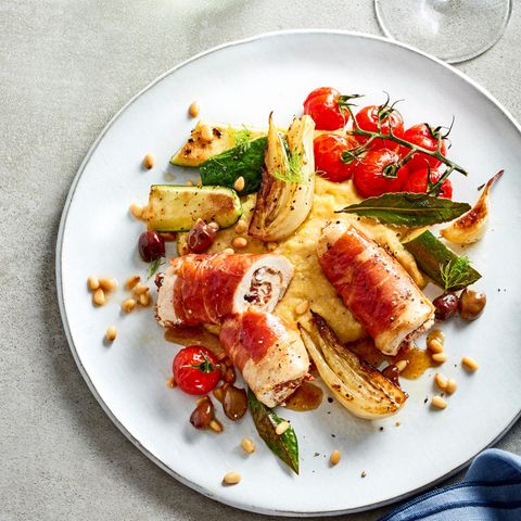 Poularden-Involtini mit Polenta