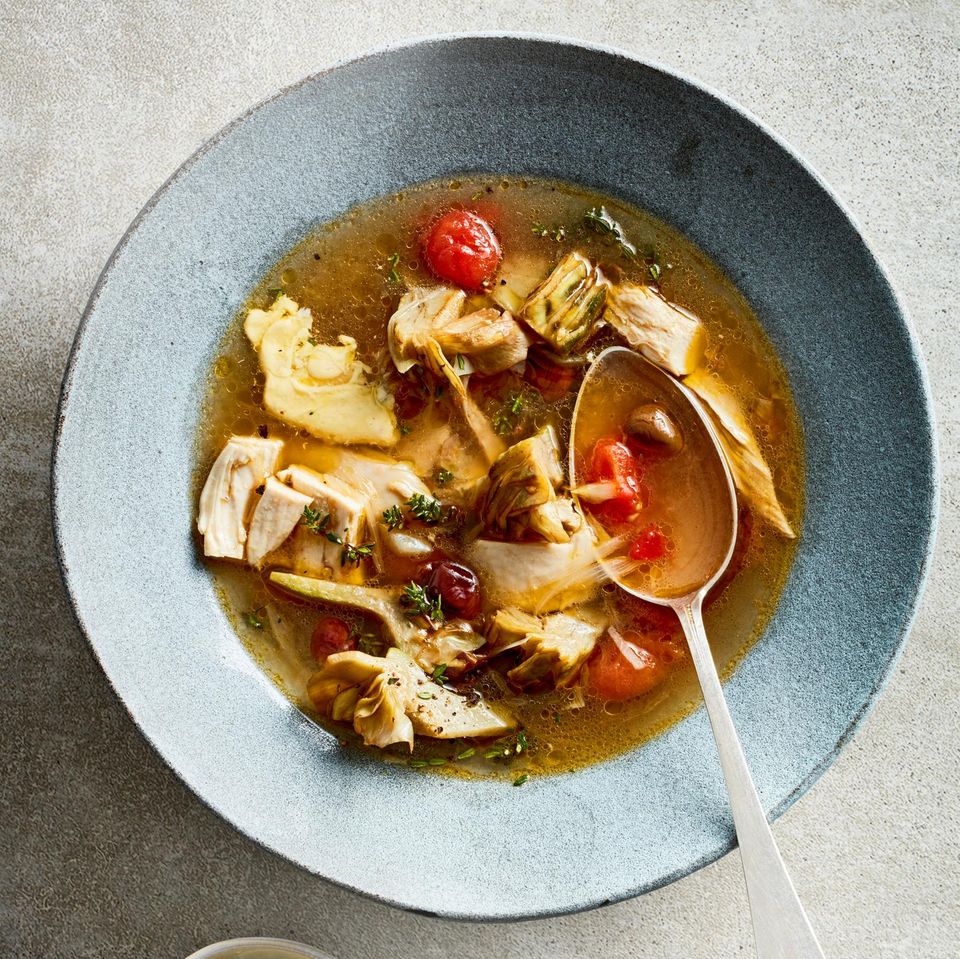 Provenzalisches Poule au pot mit Safran-Mayonnaise