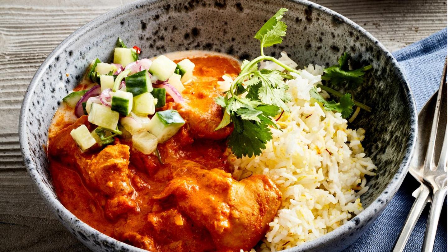 Butter-Chicken mit Gurken-Relish