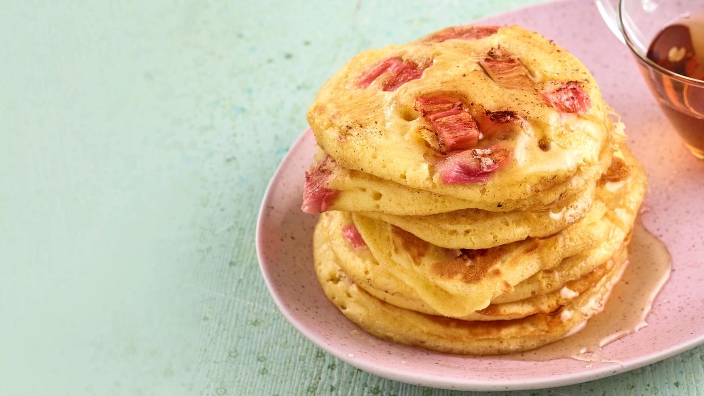 Rhabarber-Pancakes Rezept