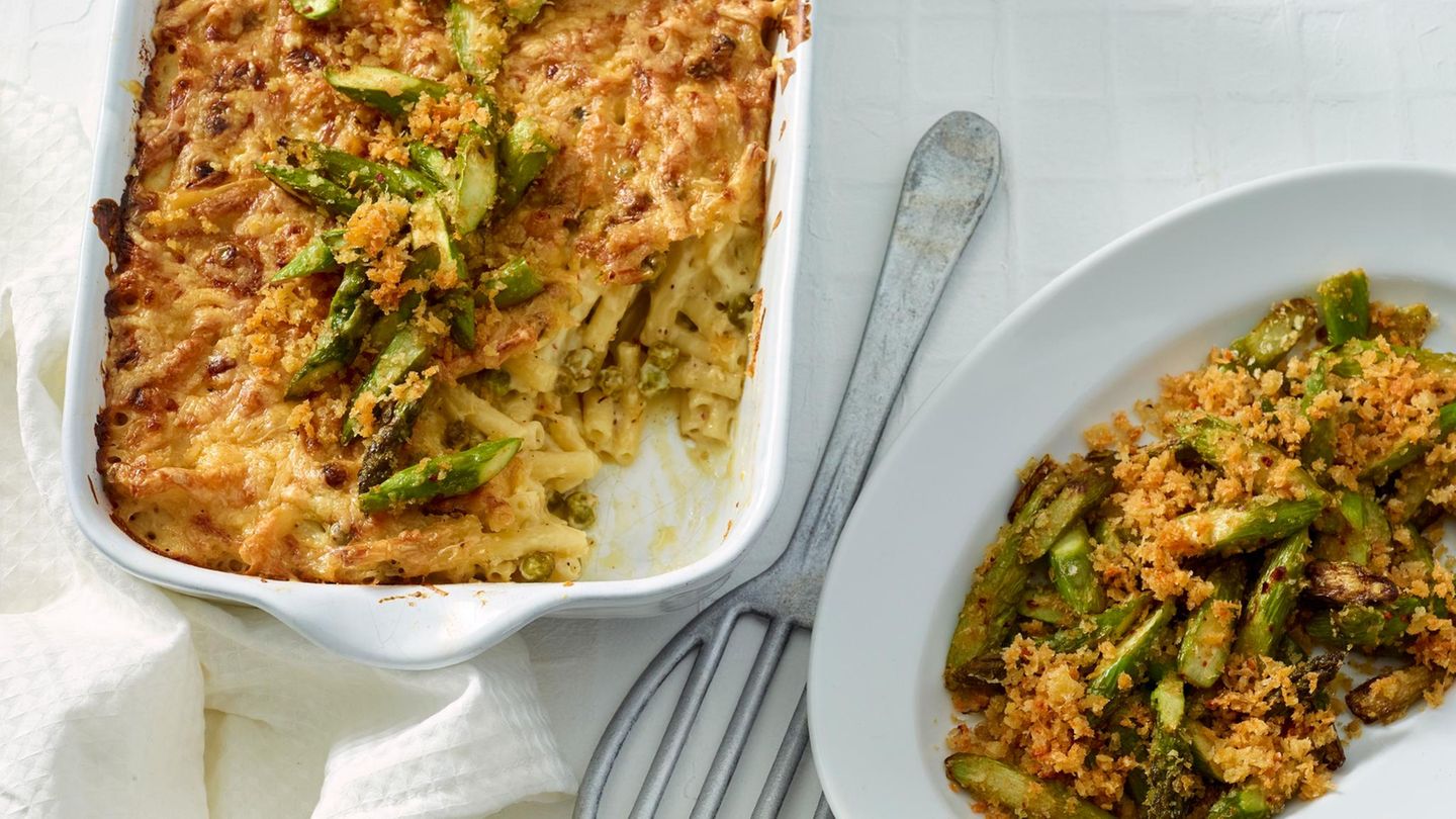 Mac ’n’ Cheese mit Spargel Rezept