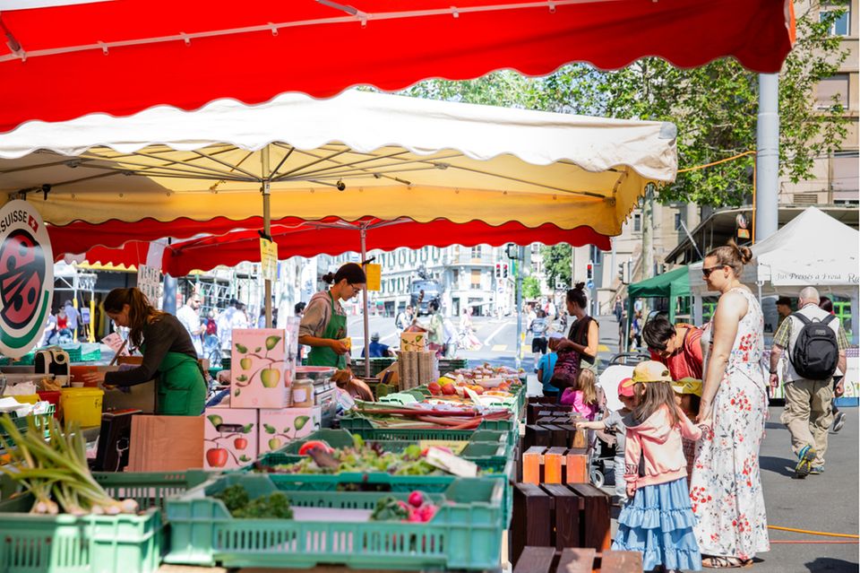 Wochenmarkt in Lausanne