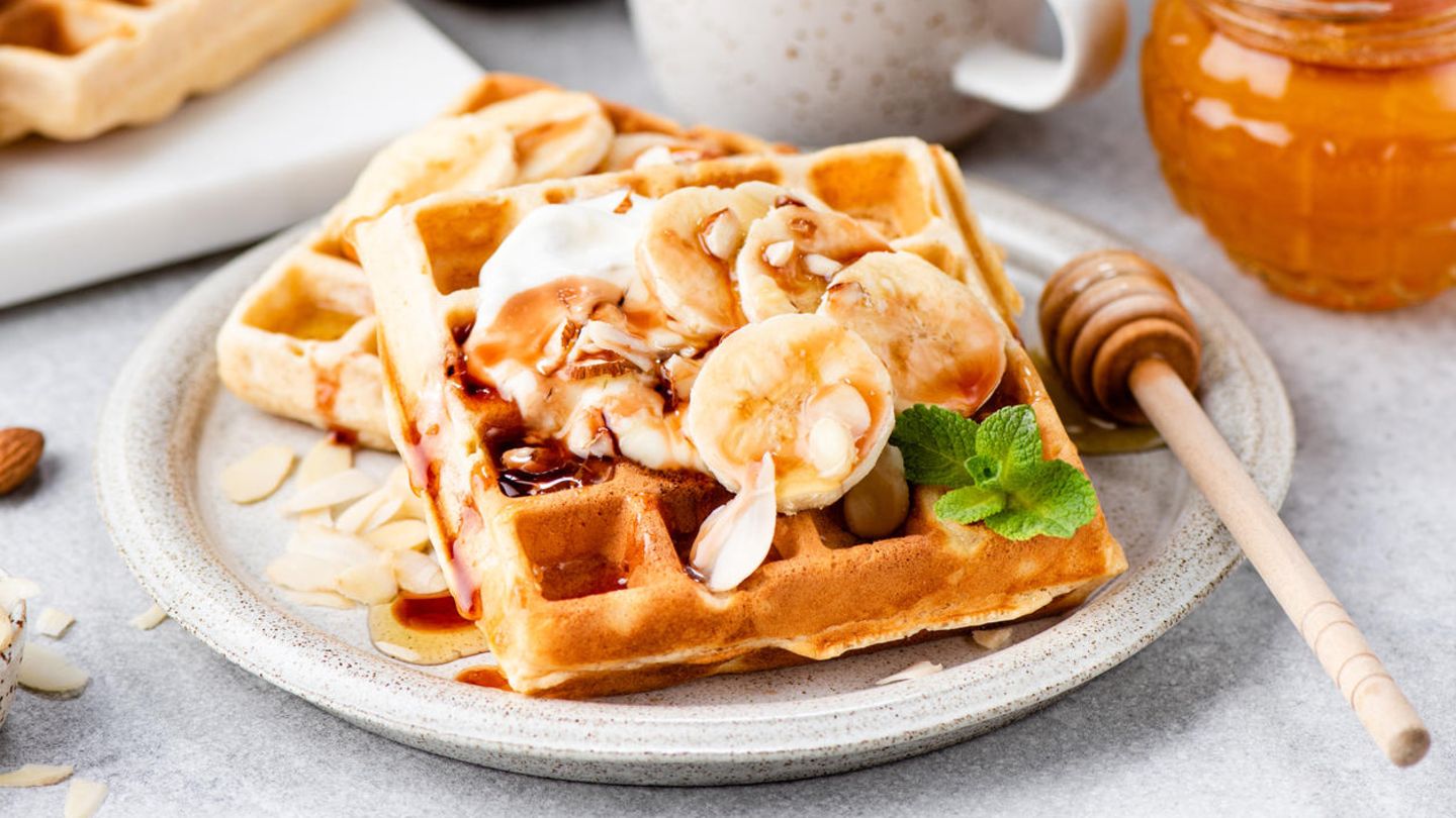 Bananenwaffeln ohne Zucker: einfach und schnell