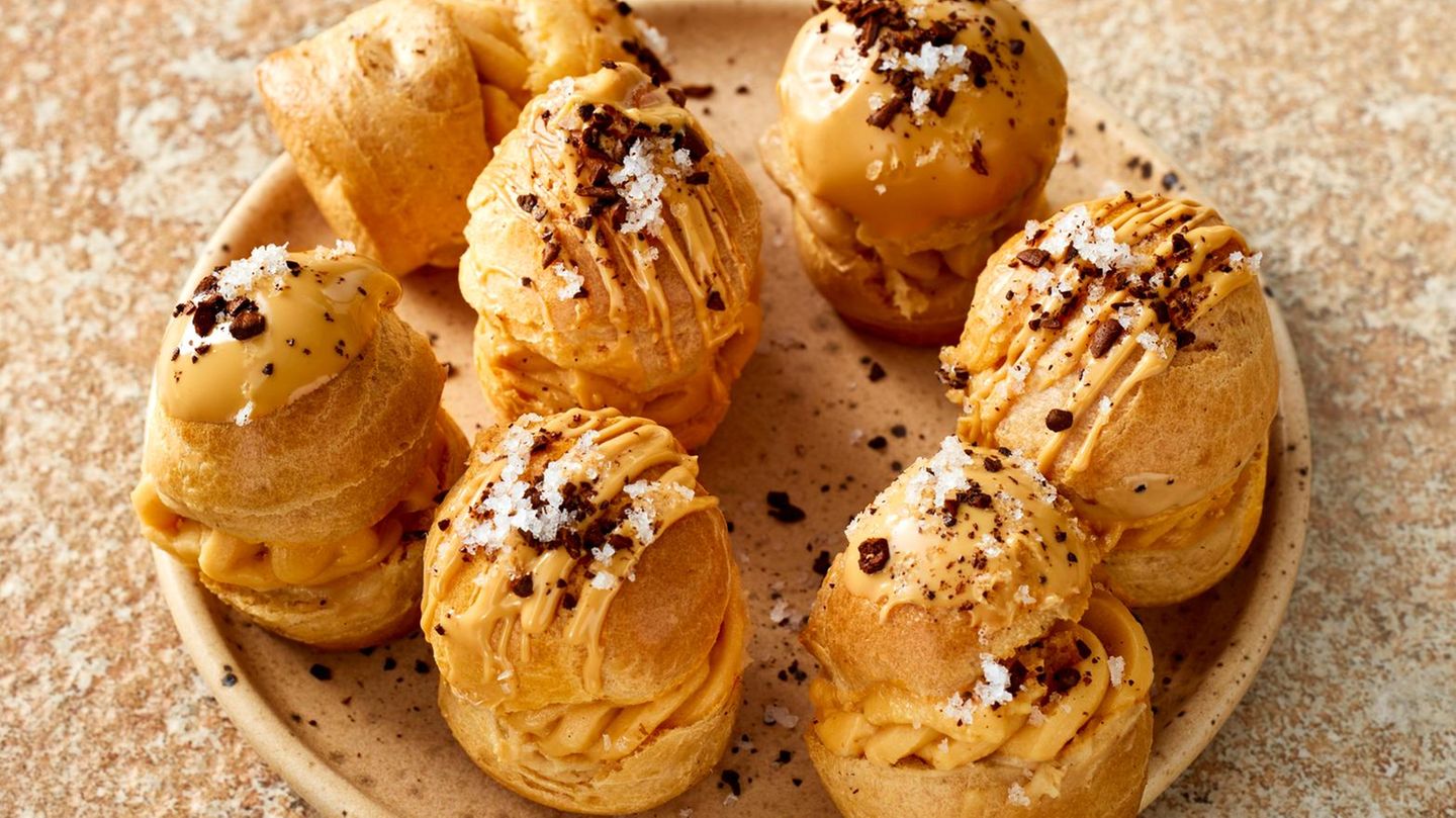 Profiteroles mit Karamellsahne Rezept