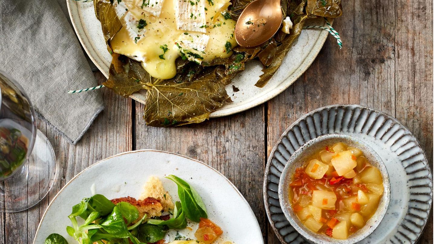 Ofen-Camembert mit Birnen-Chutney Rezept