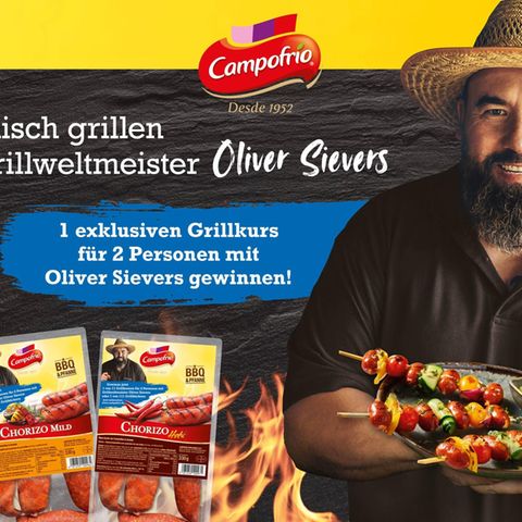 Gewinnspiel: Werden Sie zum Grillprofi: Mit Campofrio und Grillweltmeister Oliver Sievers!