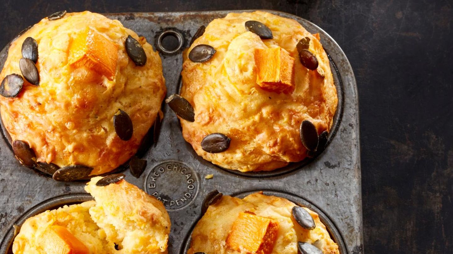 Kürbis-Muffins mit Bergkäse Rezept - [ESSEN UND TRINKEN]