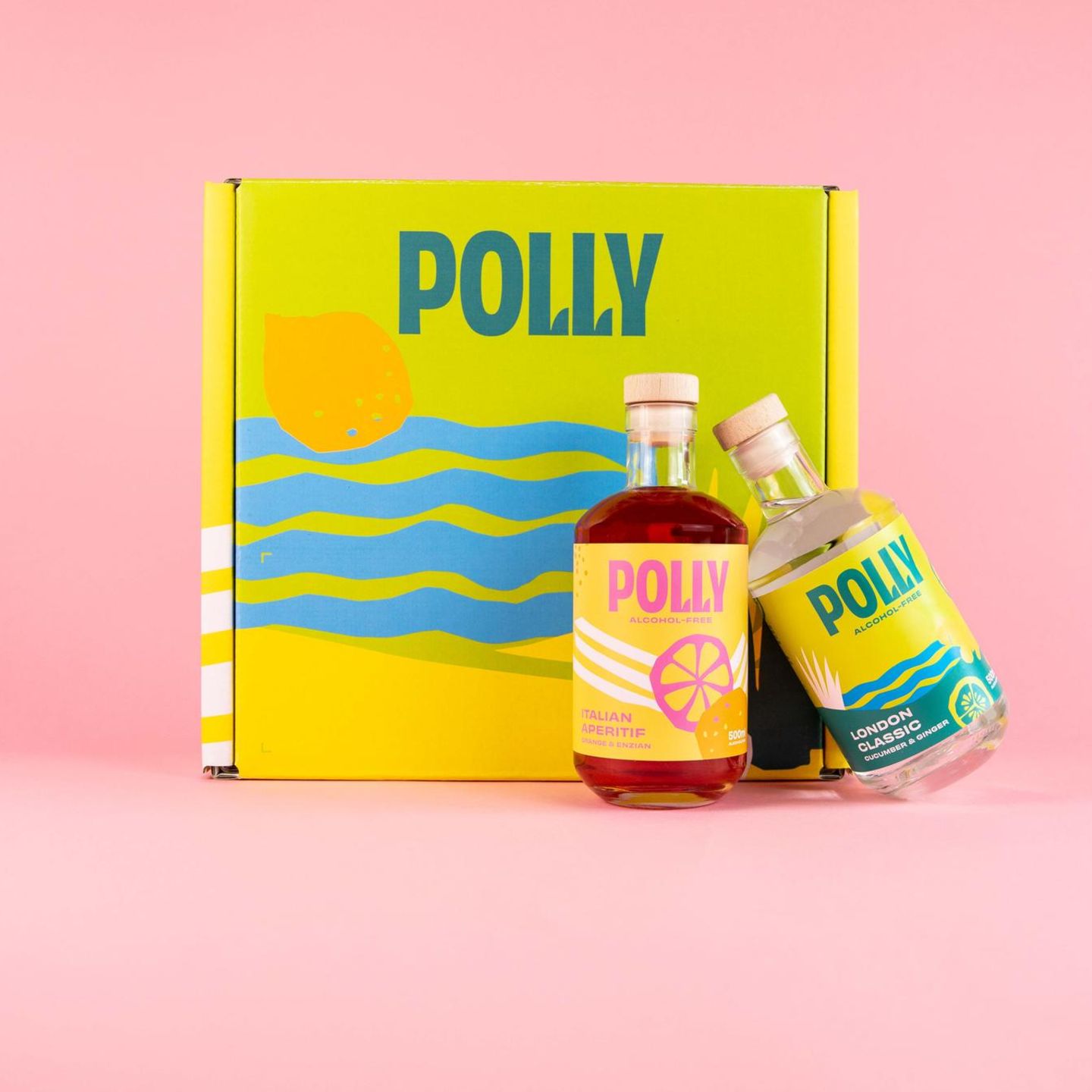 alkoholfreier Gin und alkoholfreier italienischer Aperitif von Polly