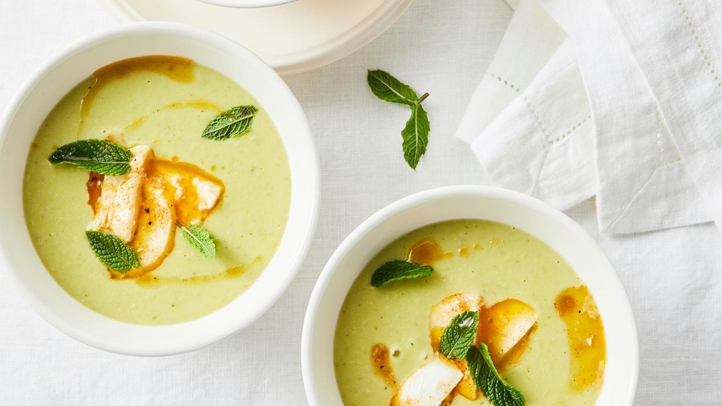 Bohnen-Cremesuppe mit Mozzarella Rezept