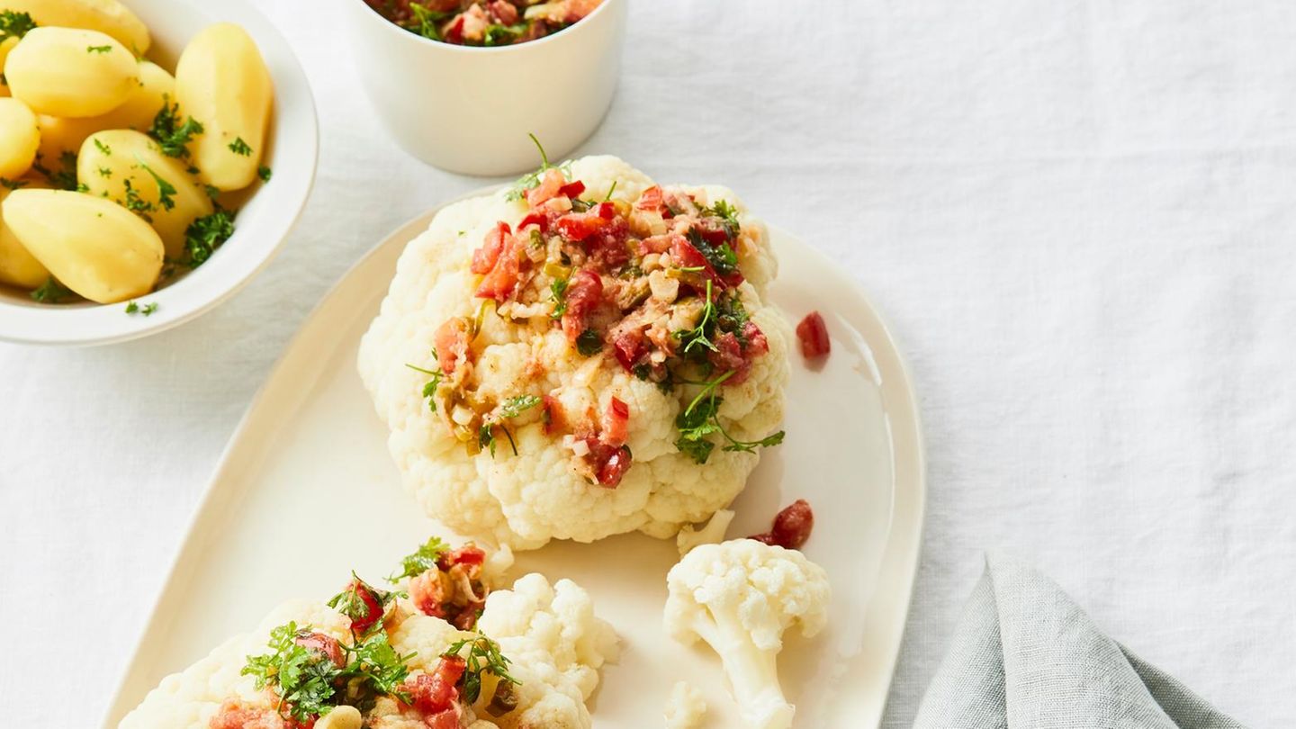 Blumenkohl mit Tomaten-Meerrettich-Butter Rezept