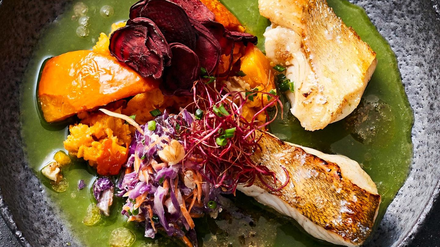 Zanderfilet mit Süßkartoffelstampf Rezept