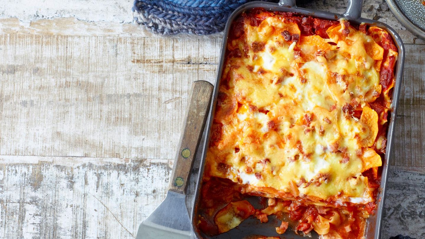 Kürbis-Speck-Lasagne Rezept