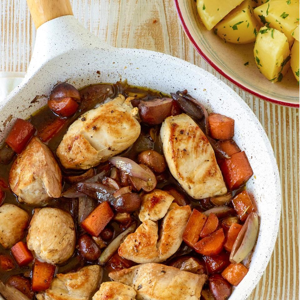 Schnelles Coq au Vin