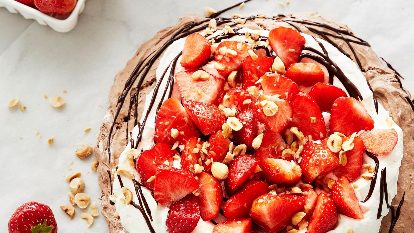 Schoko-Haselnuss-Pavlova Rezept