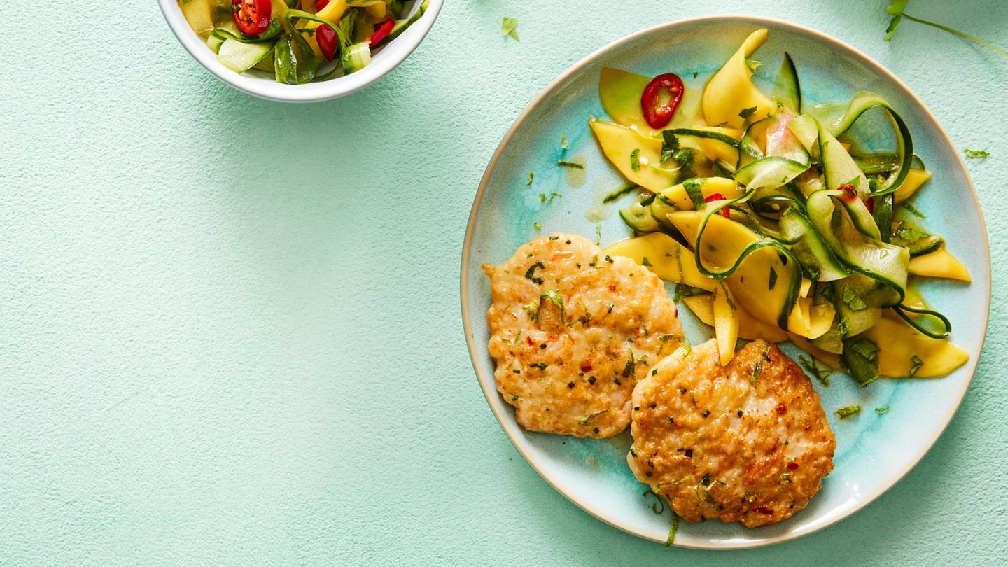 Garnelenfrikadellen mit Thai-Gurken-Salat Rezept