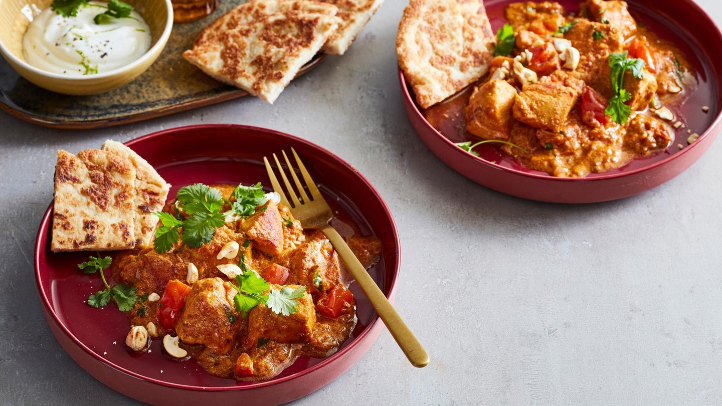 Hähnchencurry mit Naan Rezept