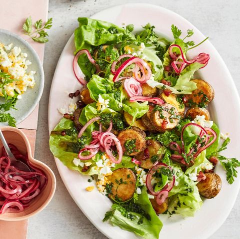 Röstkartoffelsalat mit Speck-Dressing