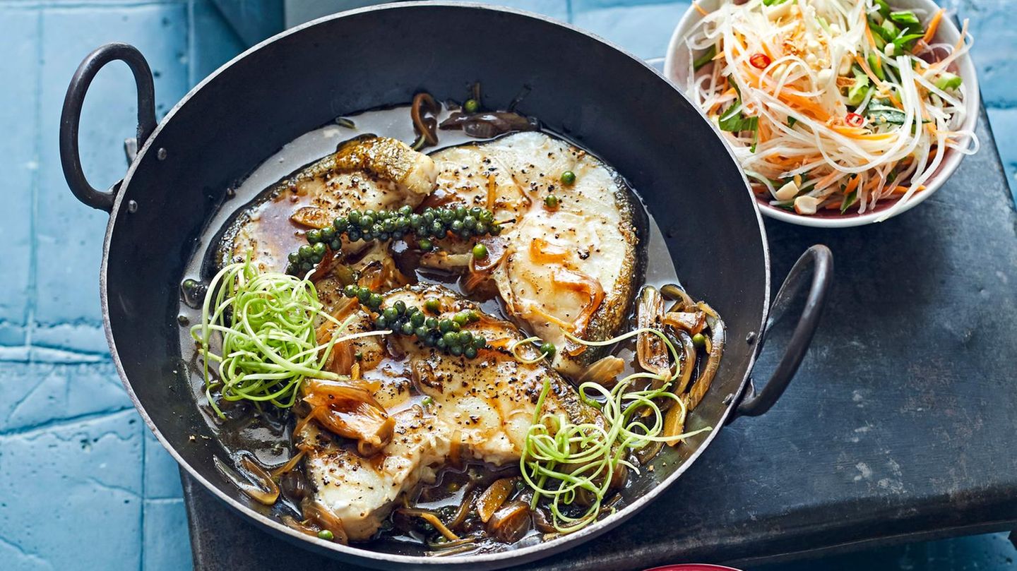 Fischkoteletts in Pfeffersauce Rezept