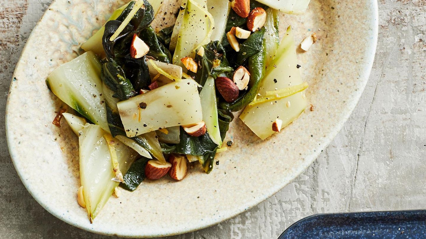 Mangoldgemüse und Spargel Rezept