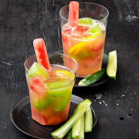Melonen- und Gurken-Eiswürfel
