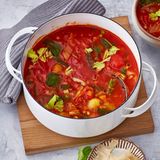 Tomaten-Mangold-Topf mit Safran