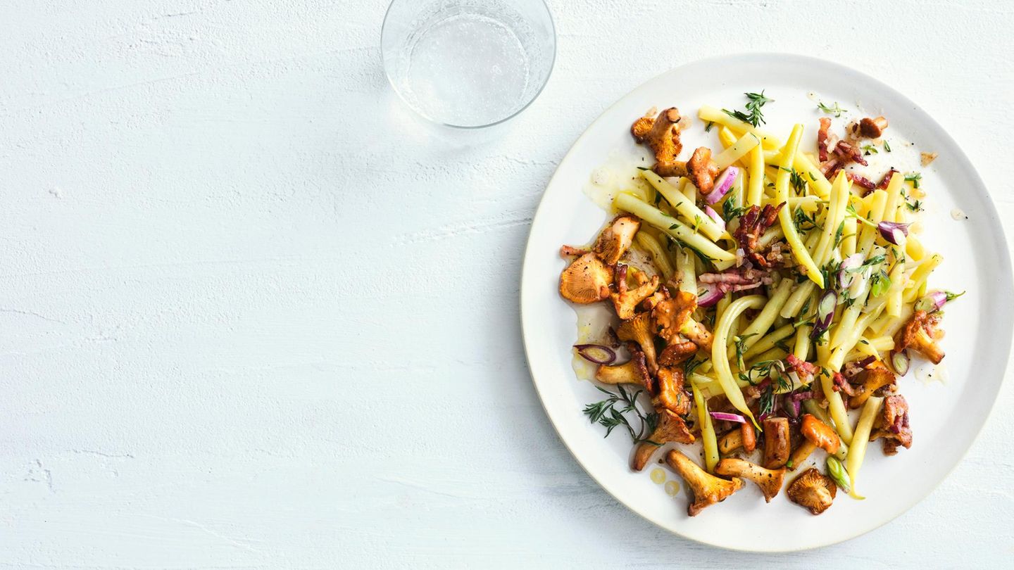 Wachsbohnensalat mit Pfifferlingen Rezept