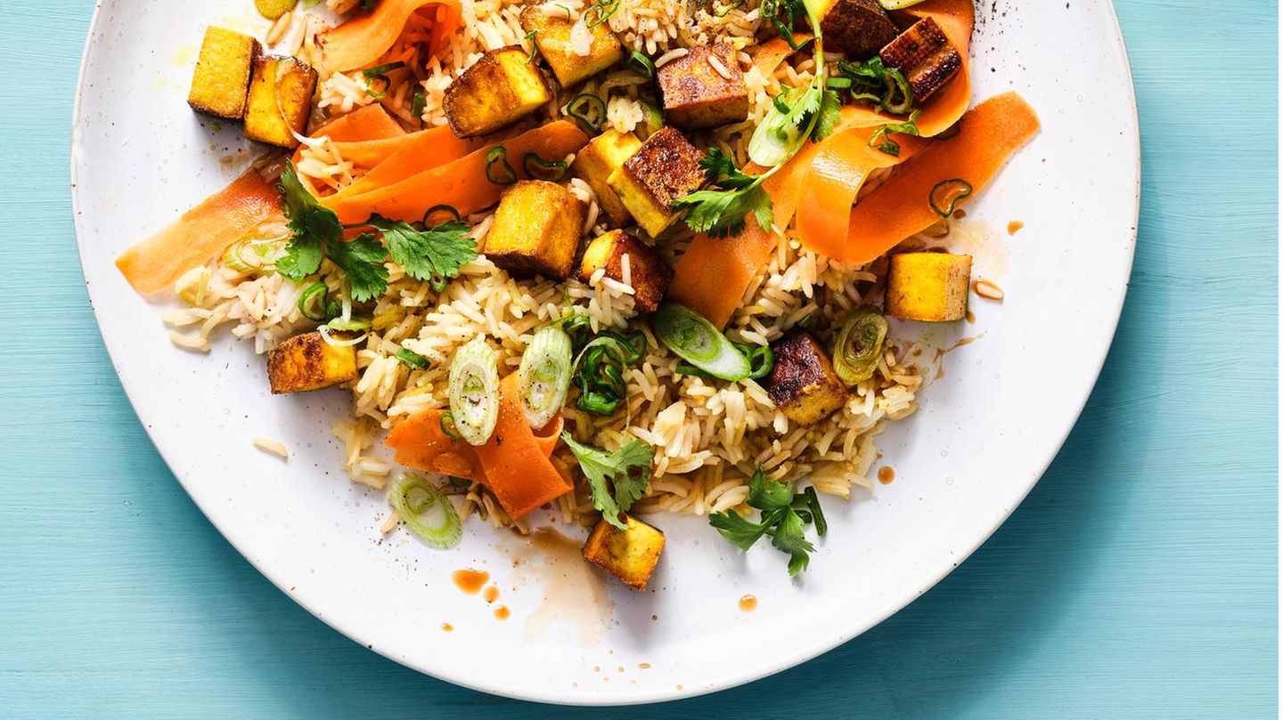 Bratreis mit Tofu Rezept