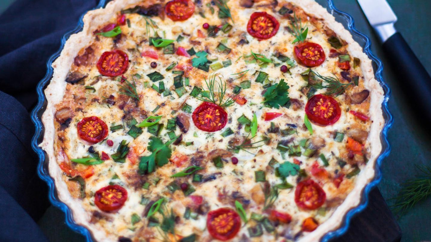 Vegane Quiche: Rezept mit Spinat und Gemüse