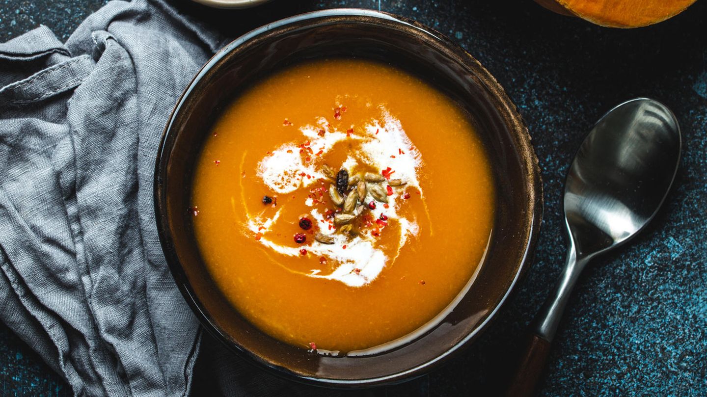 Kürbissuppe mit Kokosmilch: einfach & vegan