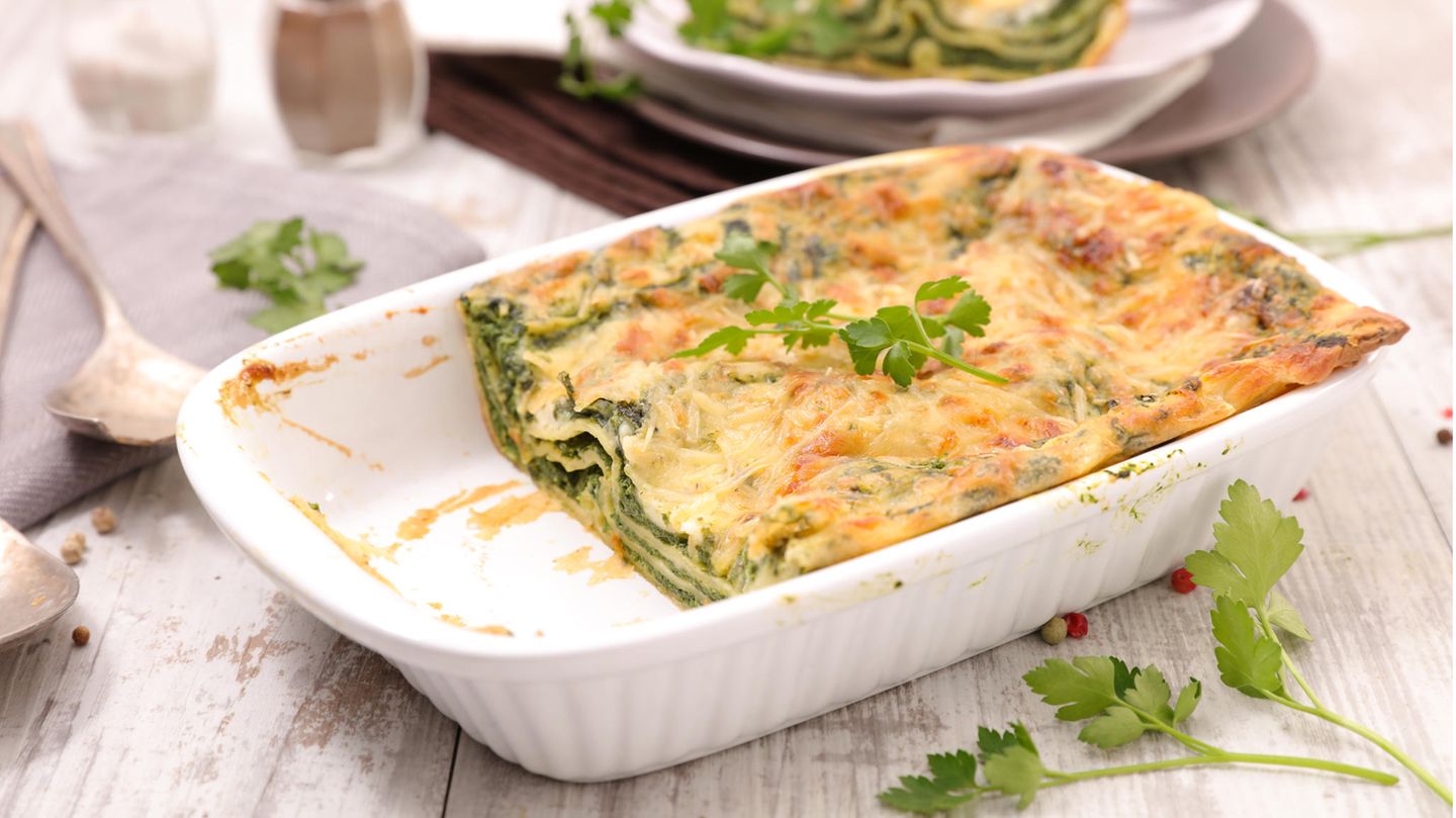 Spinatlasagne: einfaches Rezept
