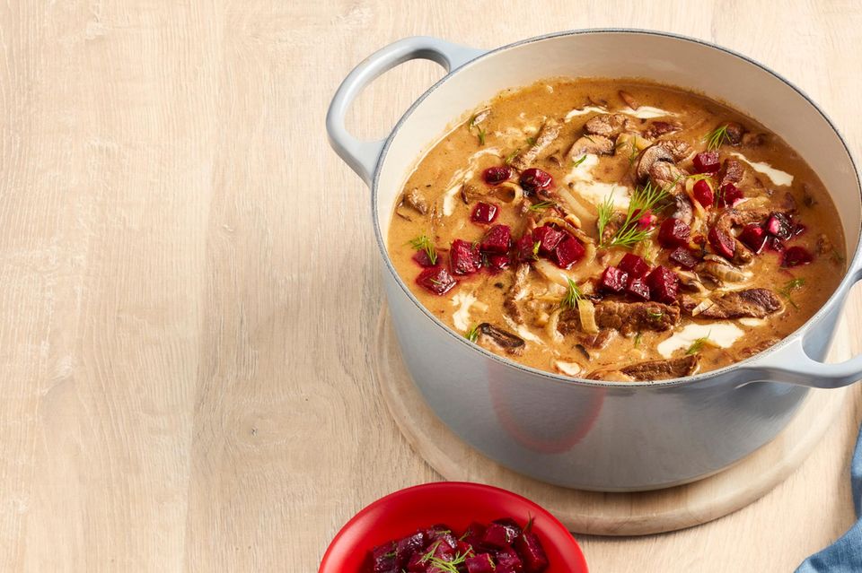 Rindereintopf „Stroganoff“