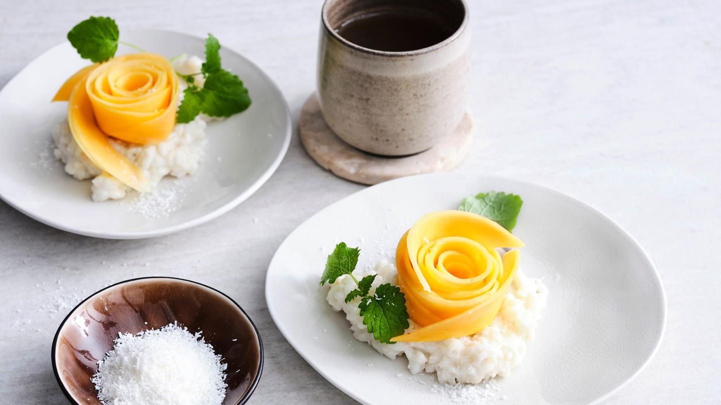 Sticky Rice mit Mangorose Rezept - [ESSEN UND TRINKEN]