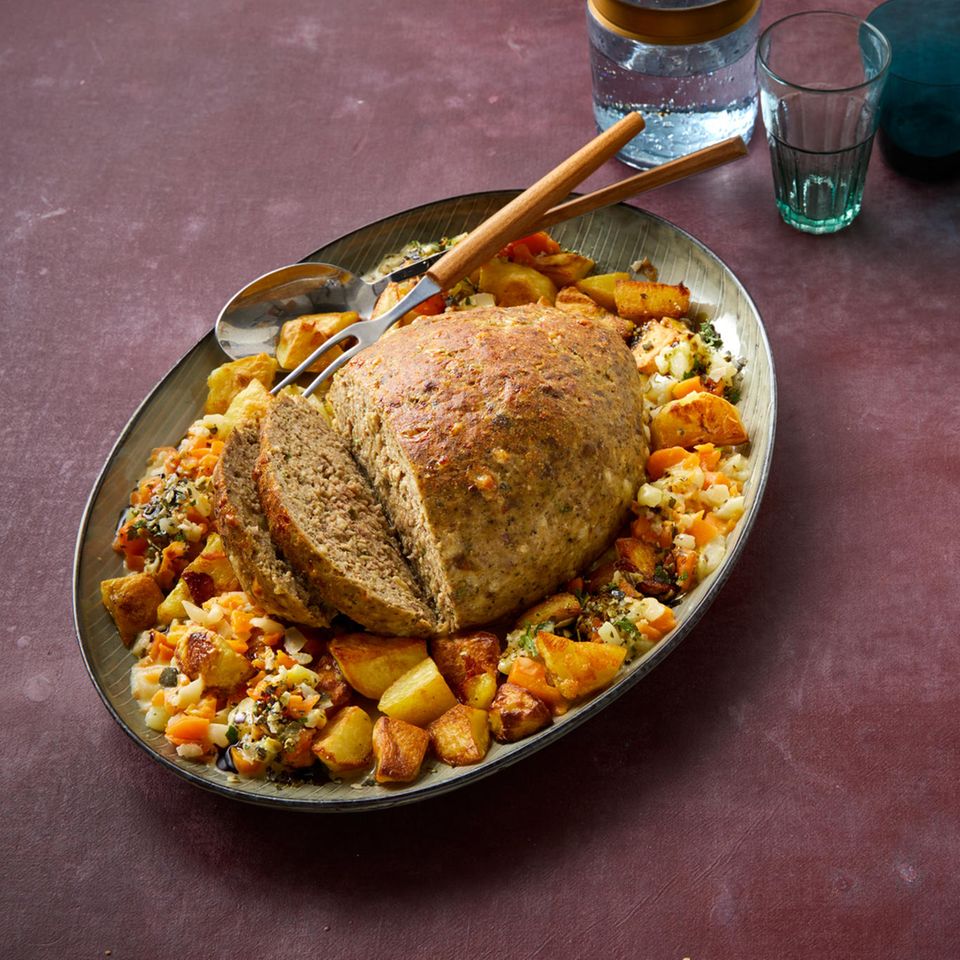 Hackbraten mit Kürbiskernen und Gemüse: Thermomix ® Rezept - [ESSEN UND ...