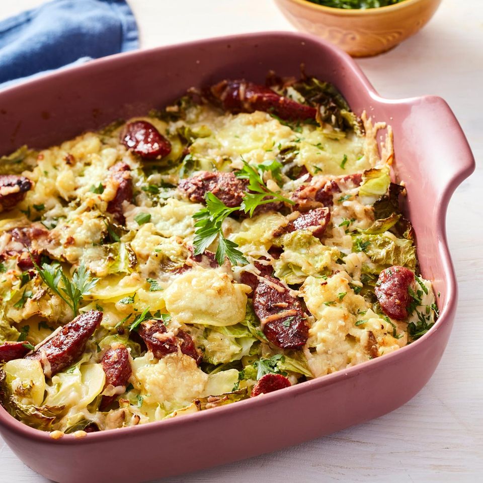 Kartoffel-Merguez-Auflauf: Rezept - [ESSEN UND TRINKEN]