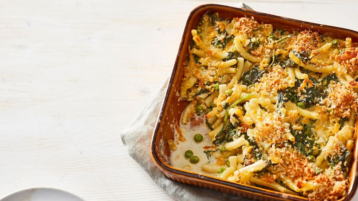 Mac-&-Cheese-Spinat-Auflauf Rezept