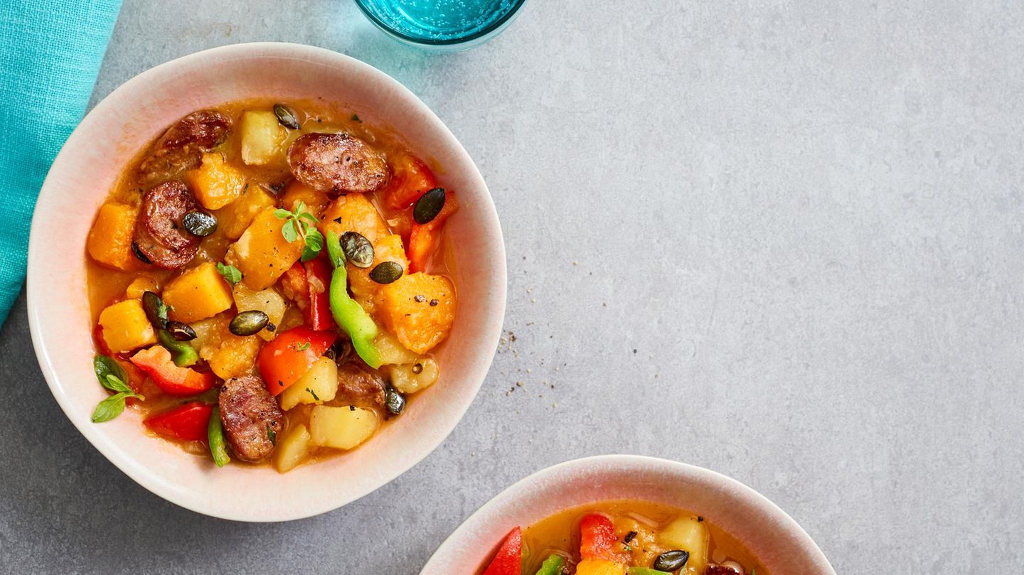 Kürbiseintopf mit Salsicca Rezept