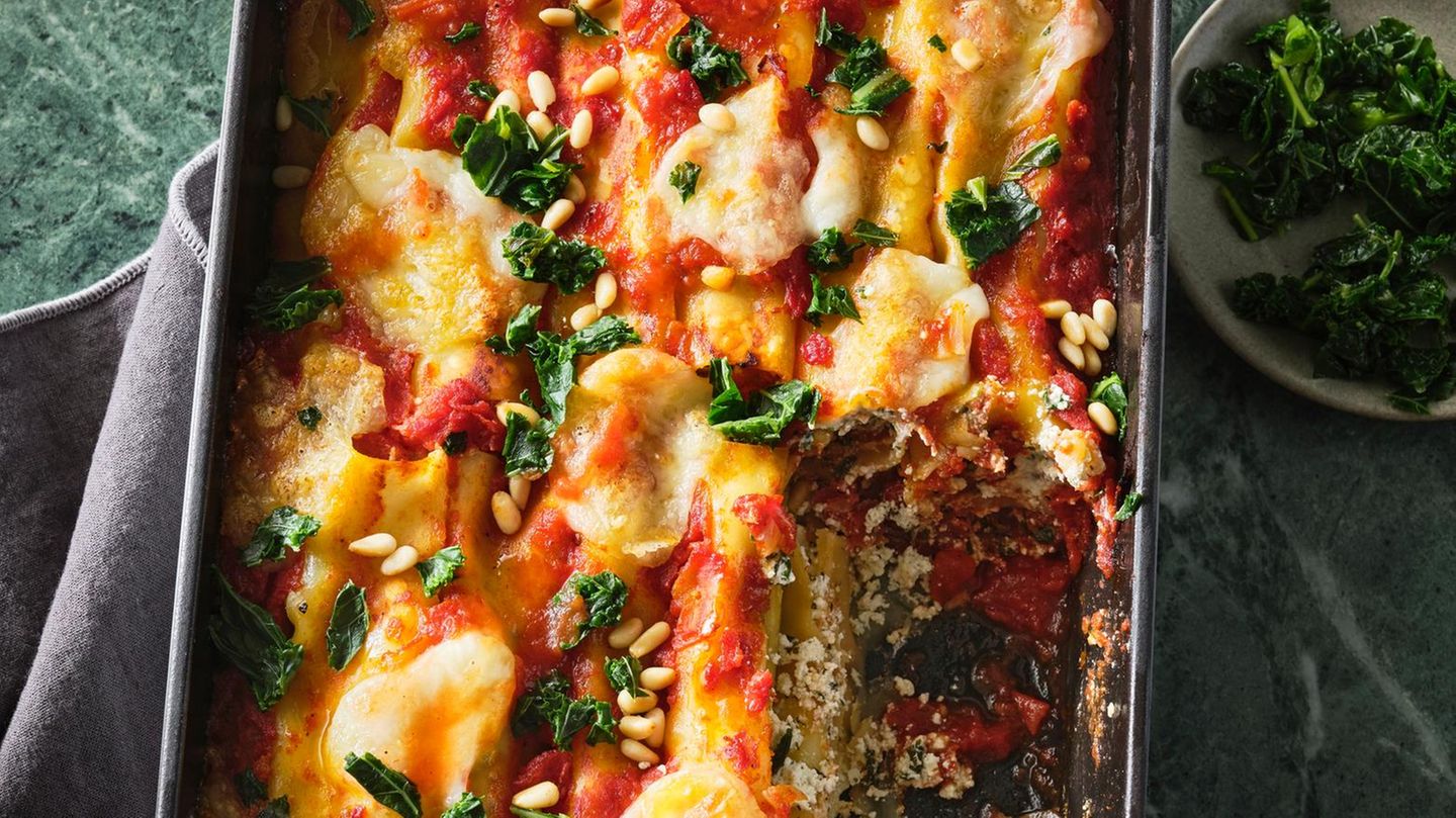 Ricotta-Grünkohl-Cannelloni Rezept