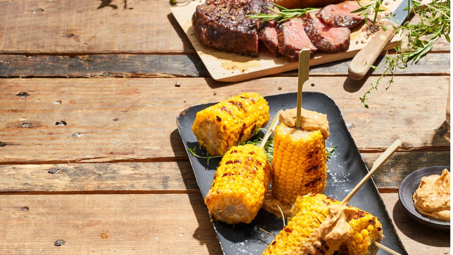 Marinierte Maiskolben und Rumpsteak Rezept