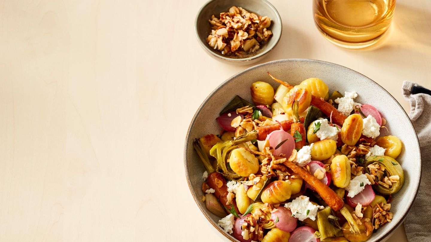 Gnocchi mit Ofengemüse und Haselnussbutter Rezept