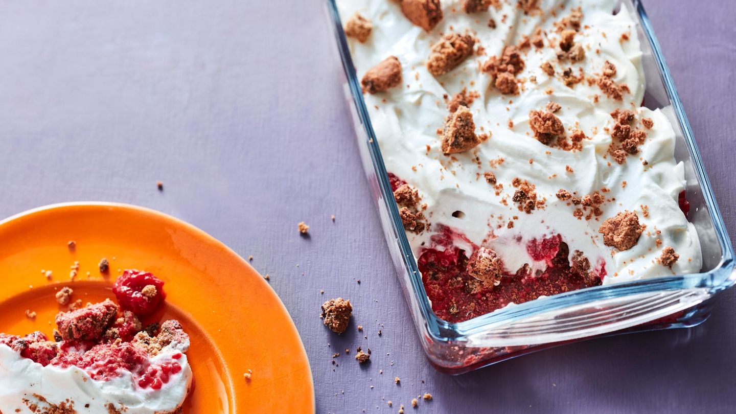 Himbeer-Cookie-Quarkspeise Rezept