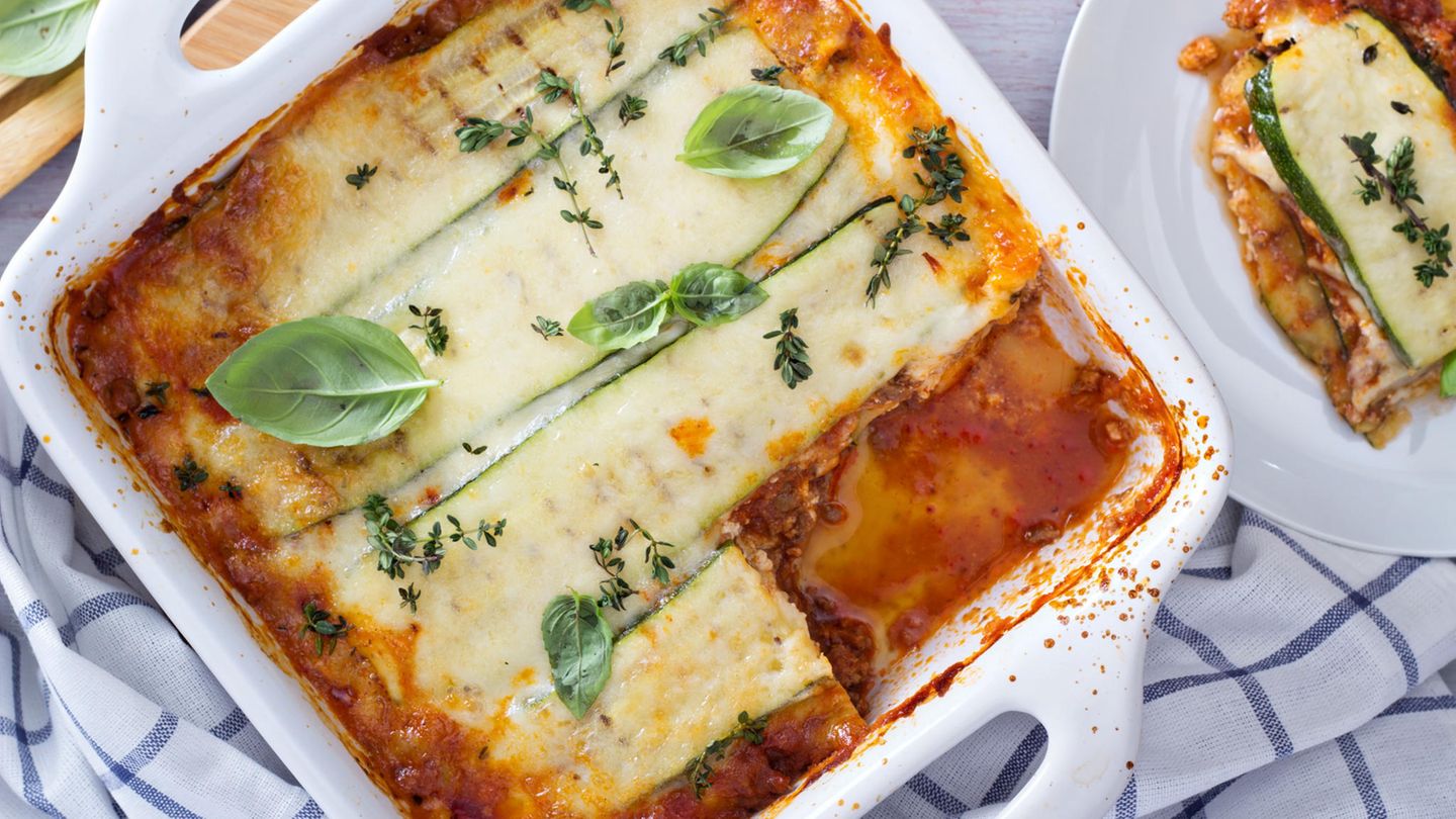 Zucchini-Lasagne: leckeres Low-Carb-Rezept