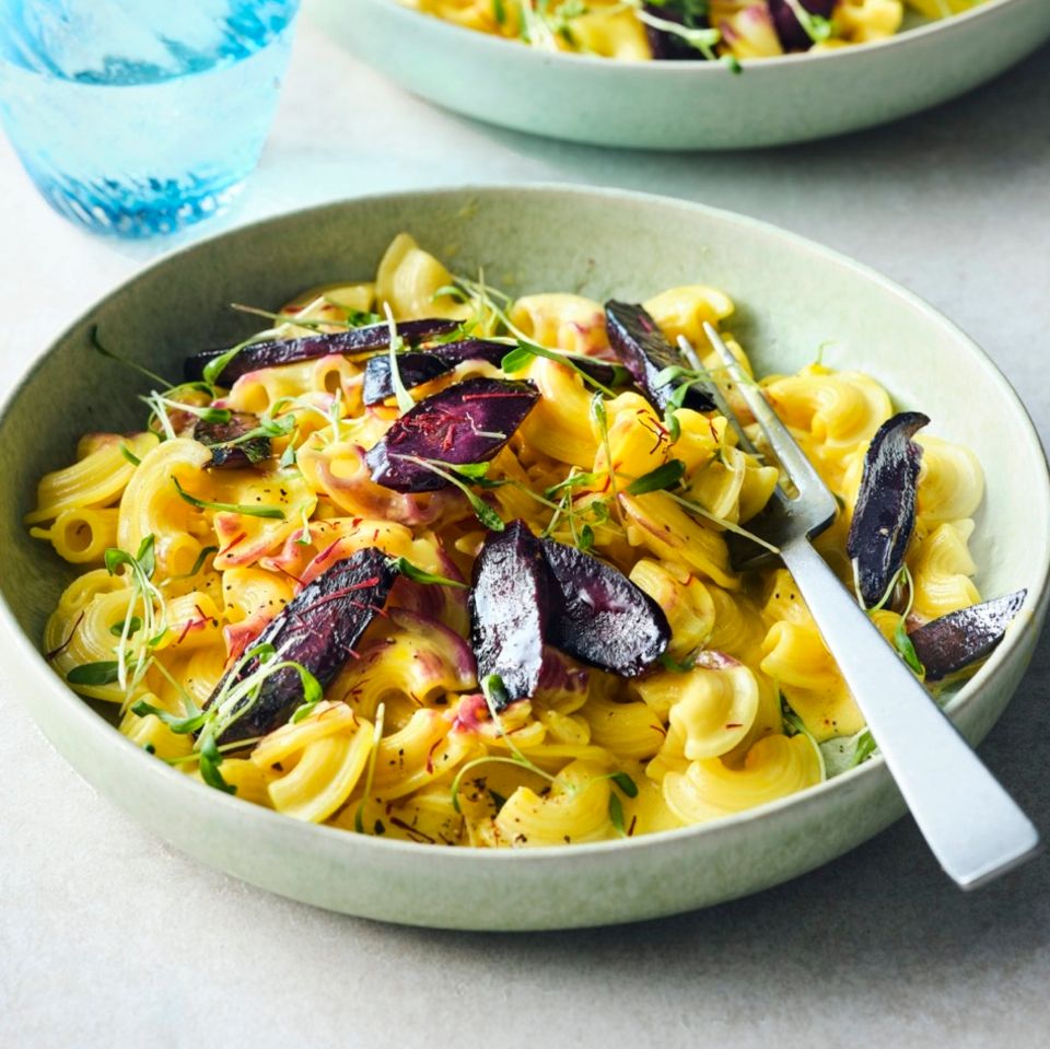 Creste di gallo mit Safransauce und lila Möhren Rezept - [ESSEN UND ...
